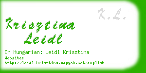 krisztina leidl business card